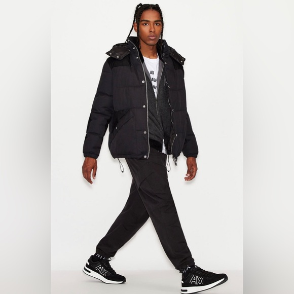 ARMANI EXCHANGE COTTON VISCOSE BLEND CARDIGAN (GRAY) - Picture 3 of 7